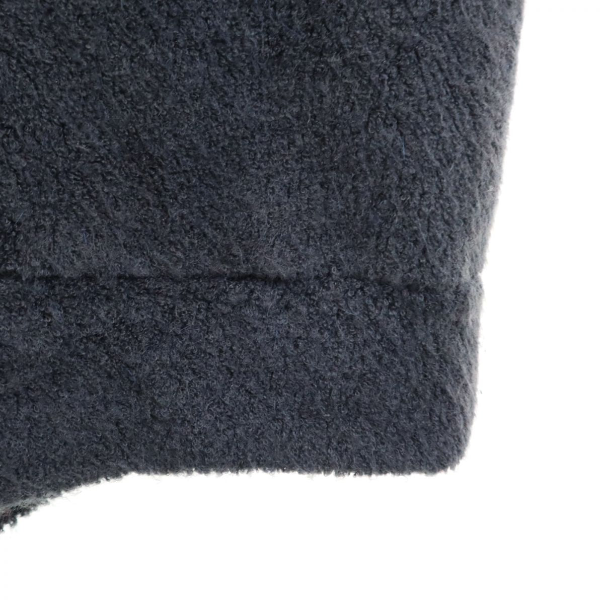 SHAREEF シャリーフ 長袖 ウールブレンド ニット パーカー 2 ブラック系 メンズ