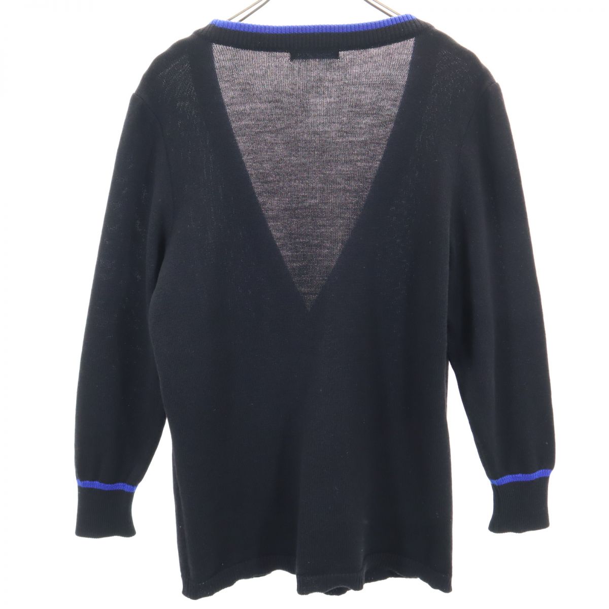 YVES SAINT LAURENT イヴサンローラン 90s オールド 長袖 ニット カーディガン 黒系 レディース