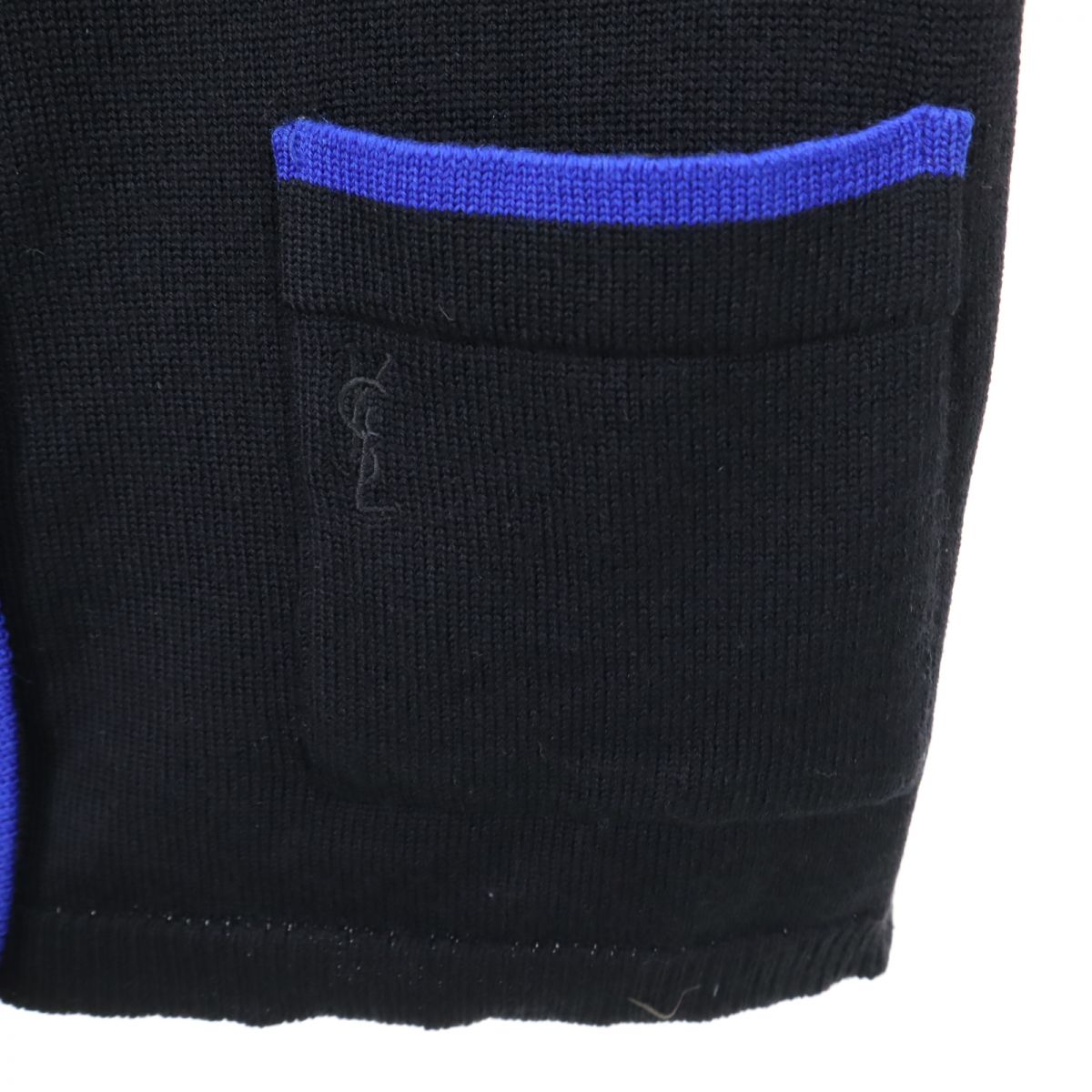 YVES SAINT LAURENT イヴサンローラン 90s オールド 長袖 ニット カーディガン 黒系 レディース
