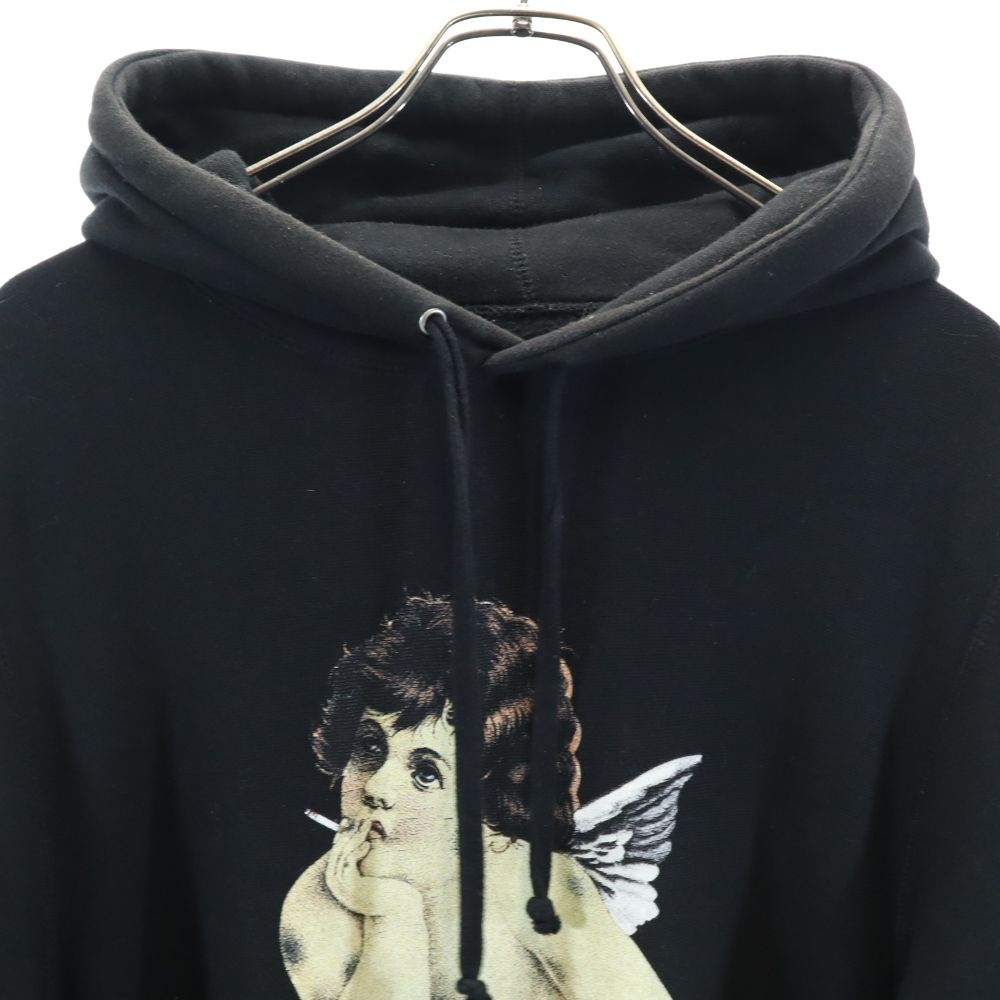 ファッキングオウサム 長袖 スウェットパーカー M 黒系 裏起毛 天使 メンズ