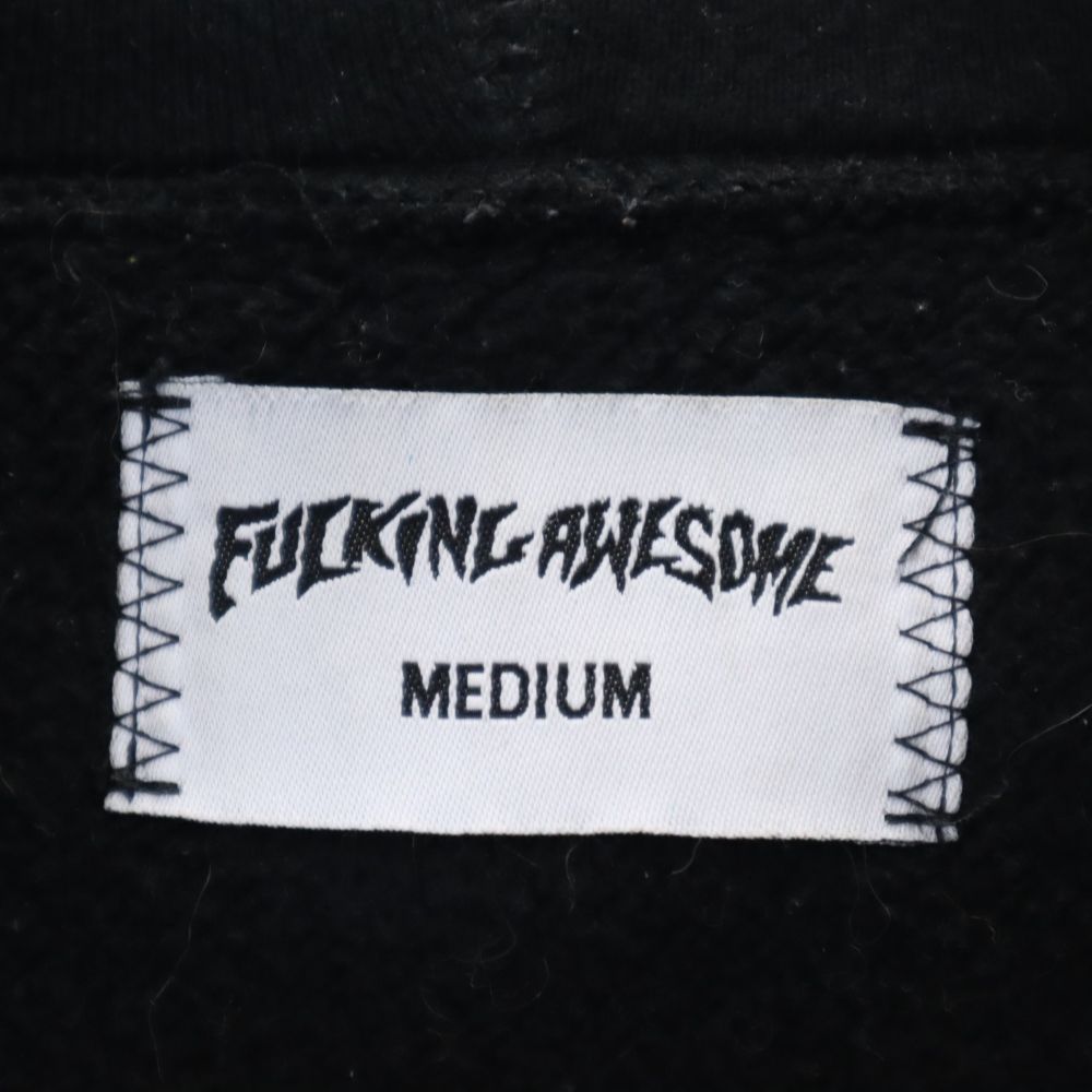 ファッキングオウサム 長袖 スウェットパーカー M 黒系 裏起毛 天使 メンズ