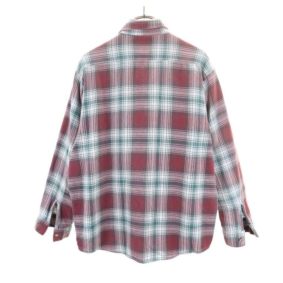 Levi's リーバイス 90s USA製 長袖 チェックシャツ L レッド系 メンズ