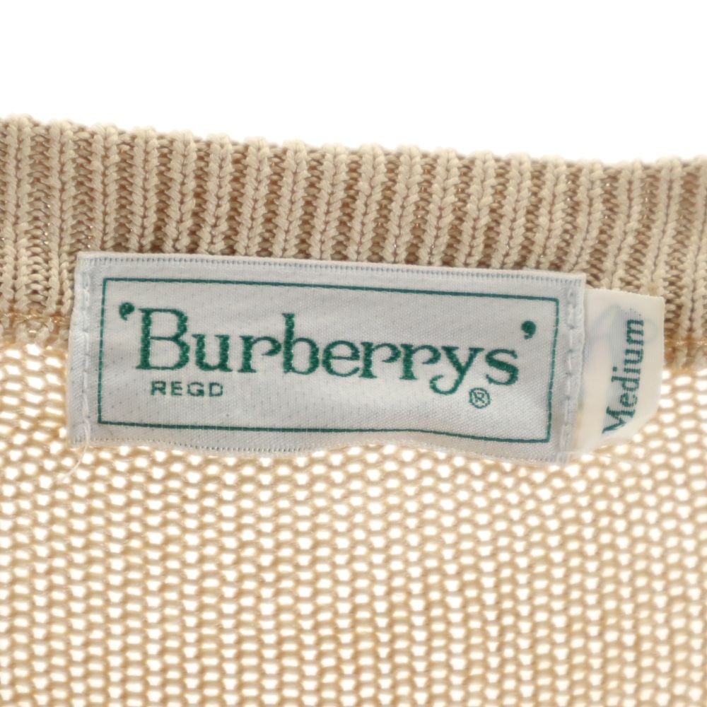 Burberrys バーバリーズ 90s シルク100% オールド 長袖 セーター M ベージュ系 ニット メンズ