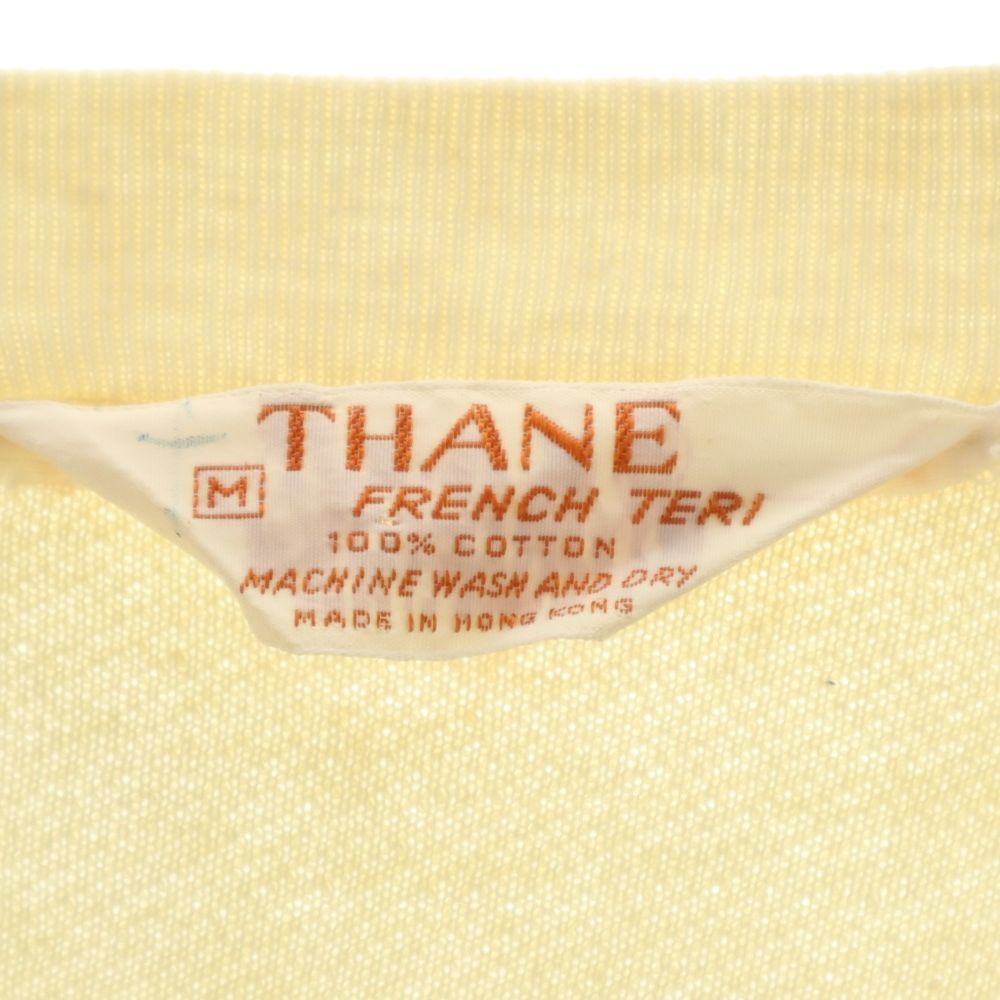 THANE 80s ヴィンテージ デザイン 長袖 Vネック トレーナー M アイボリー メンズ