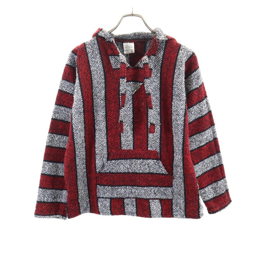 Mexican Parka メキシカンパーカー 90s メキパ 総柄 長袖 パーカー S レッド系 レディース