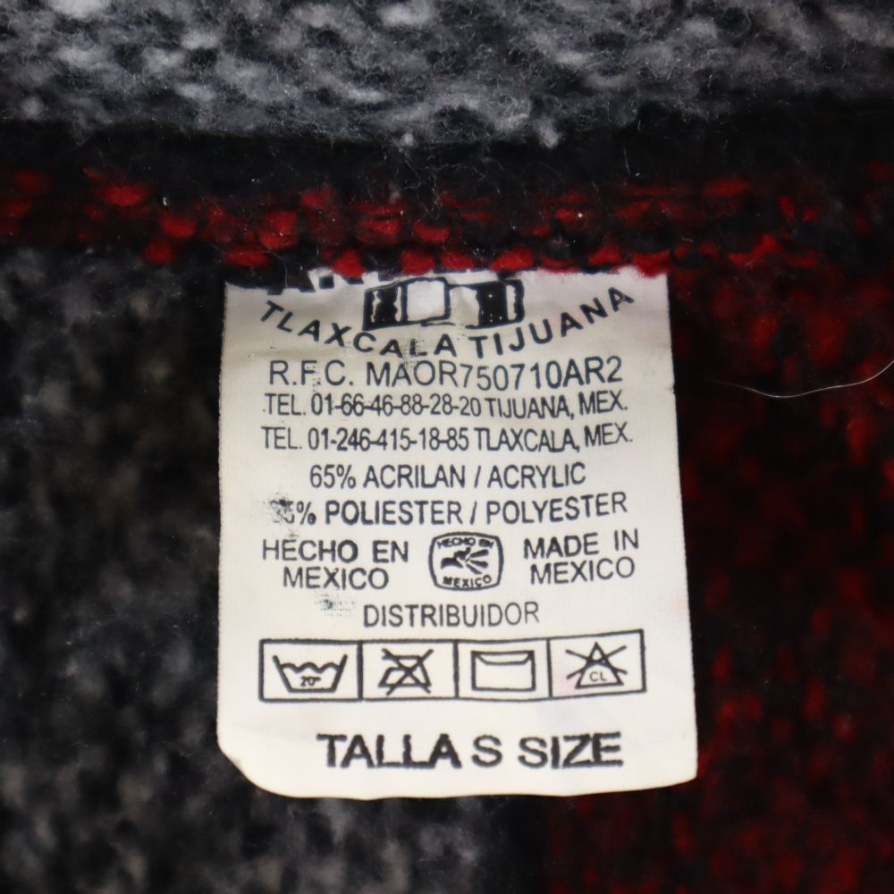 Mexican Parka メキシカンパーカー 90s メキパ 総柄 長袖 パーカー S レッド系 レディース