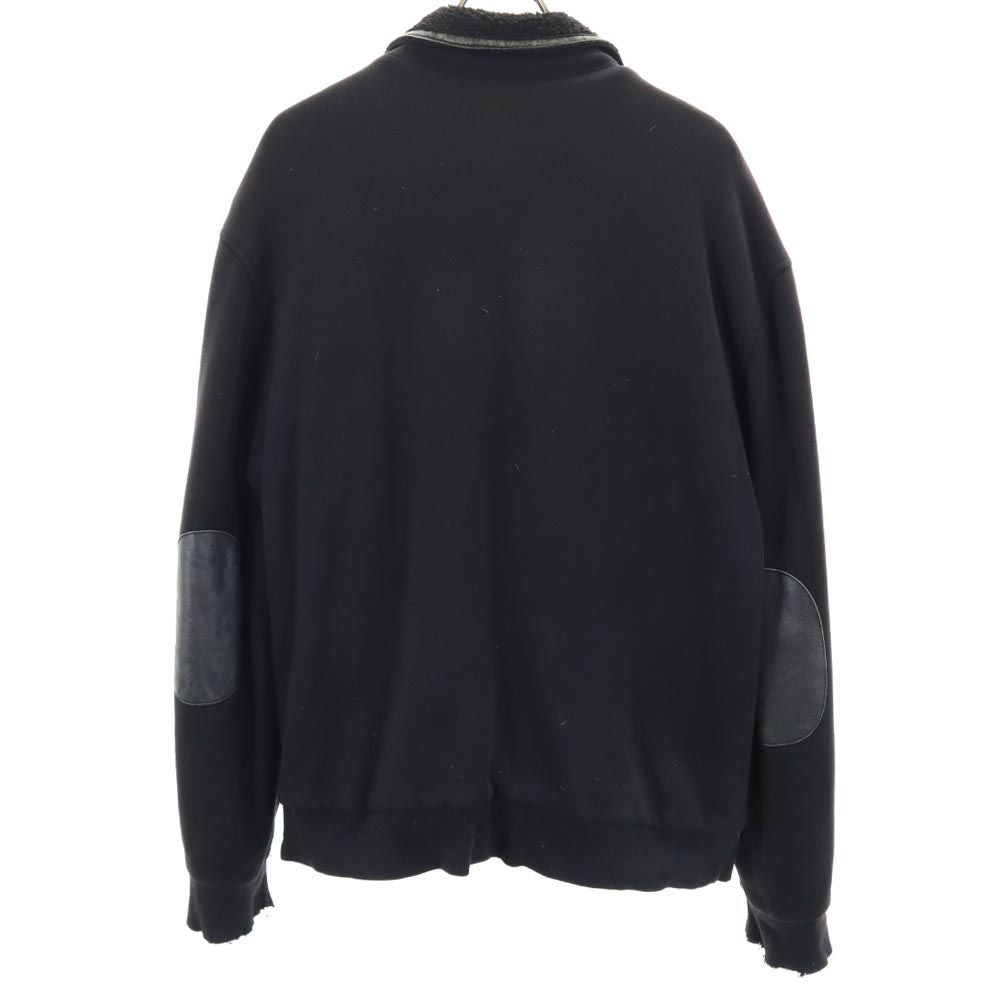 ARMANI EXCHANGE アルマーニエクスチェンジ スウェット ライダースジャケット L 黒 薄中綿入 メンズ