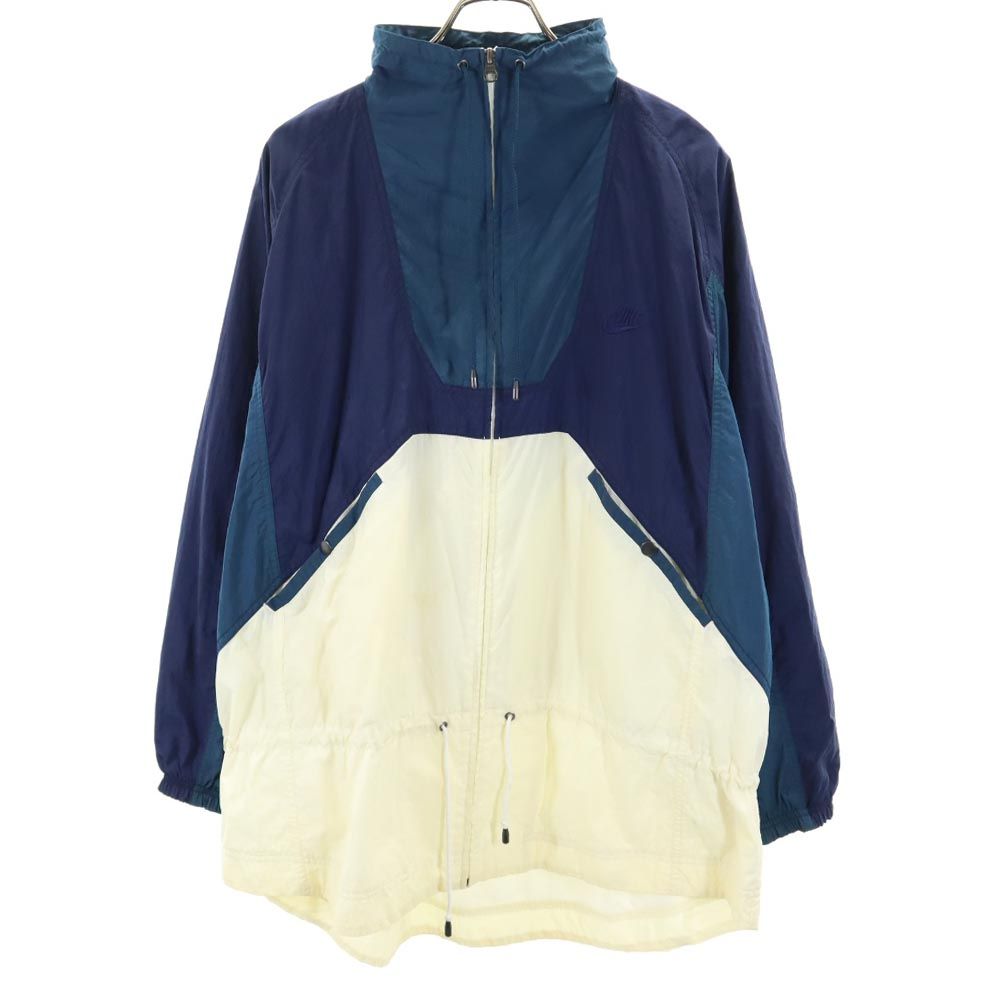 NIKE ナイキ 90s 白タグ オールド ナイロンジャケット 14 ネイビー×アイボリー メンズ