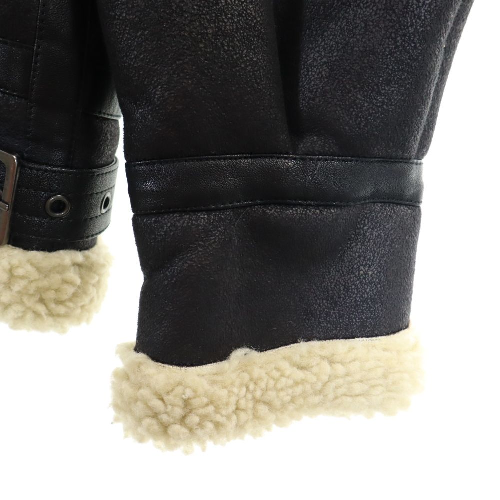 ALPHA INDUSTRIES INC アルファインダストリーズ 長袖 ボア フライトジャケット M ブラック メンズ