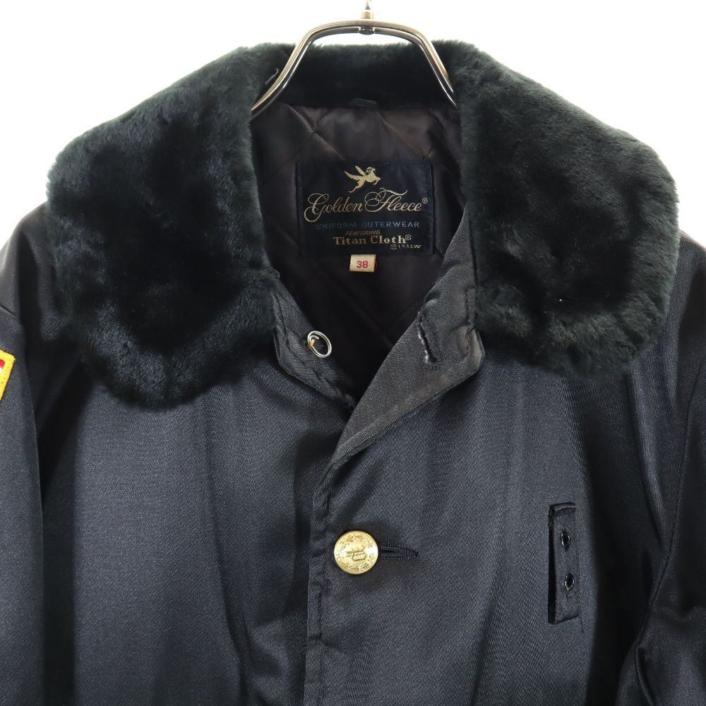 ゴールデンフリース 80s スピワック ポリスマンジャケット ヴィンテージ ファー ジャケット 38 ブラック GOLDEN FLEECE メンズ