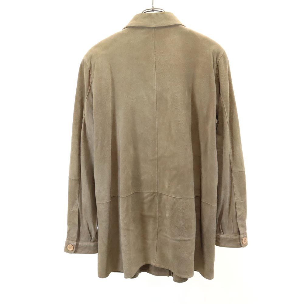 Pielini 本革 スエード レザージャケット 38 ベージュ レディース