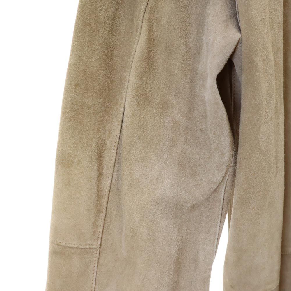 Pielini 本革 スエード レザージャケット 38 ベージュ レディース