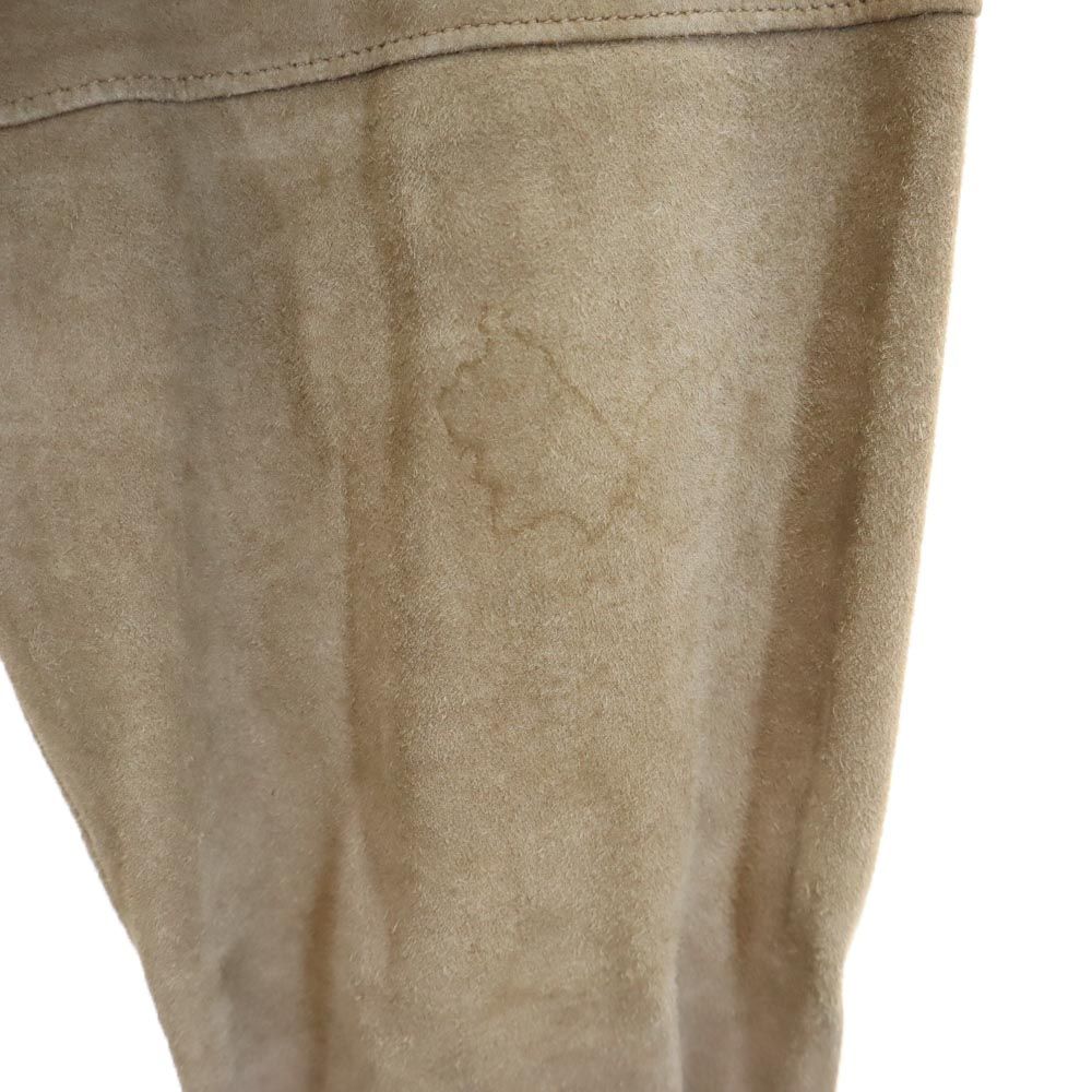 Pielini 本革 スエード レザージャケット 38 ベージュ レディース