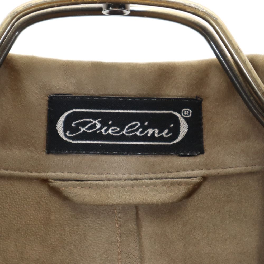 Pielini 本革 スエード レザージャケット 38 ベージュ レディース