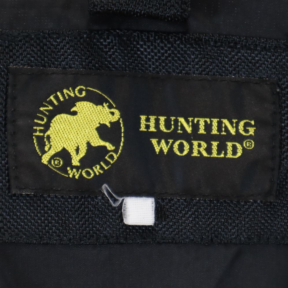 HUNTING WORLD ハンティングワールド ナイロンジャケット ブラック フード メンズ