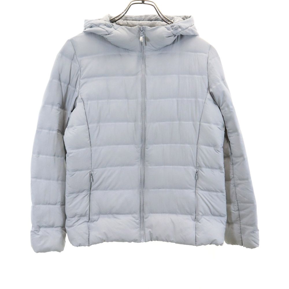 UNIQLO ユニクロ シームレス ウルトラライトダウンジャケット M グレー フード レディース