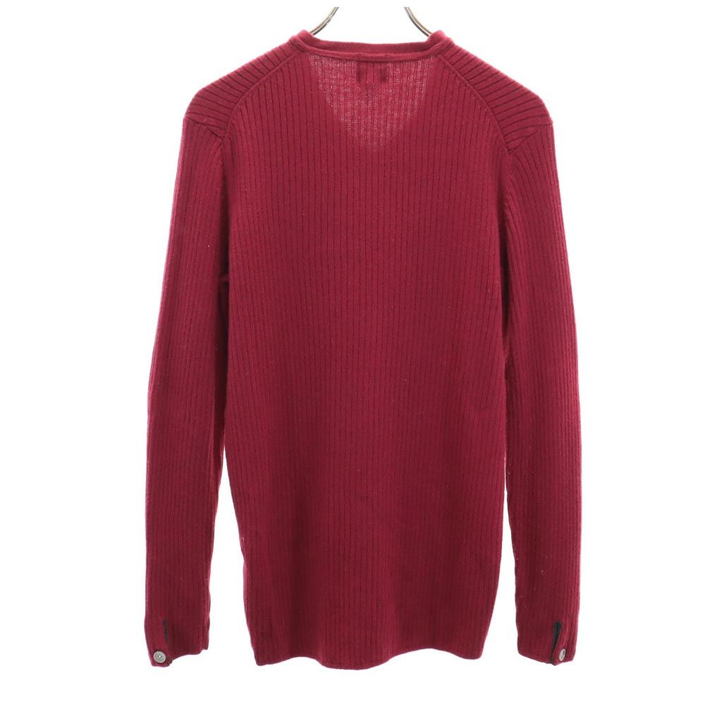 Calvin klein カルバンクライン ウールブレンド 長袖 Vネック セーター L レッド系 ニット メンズ