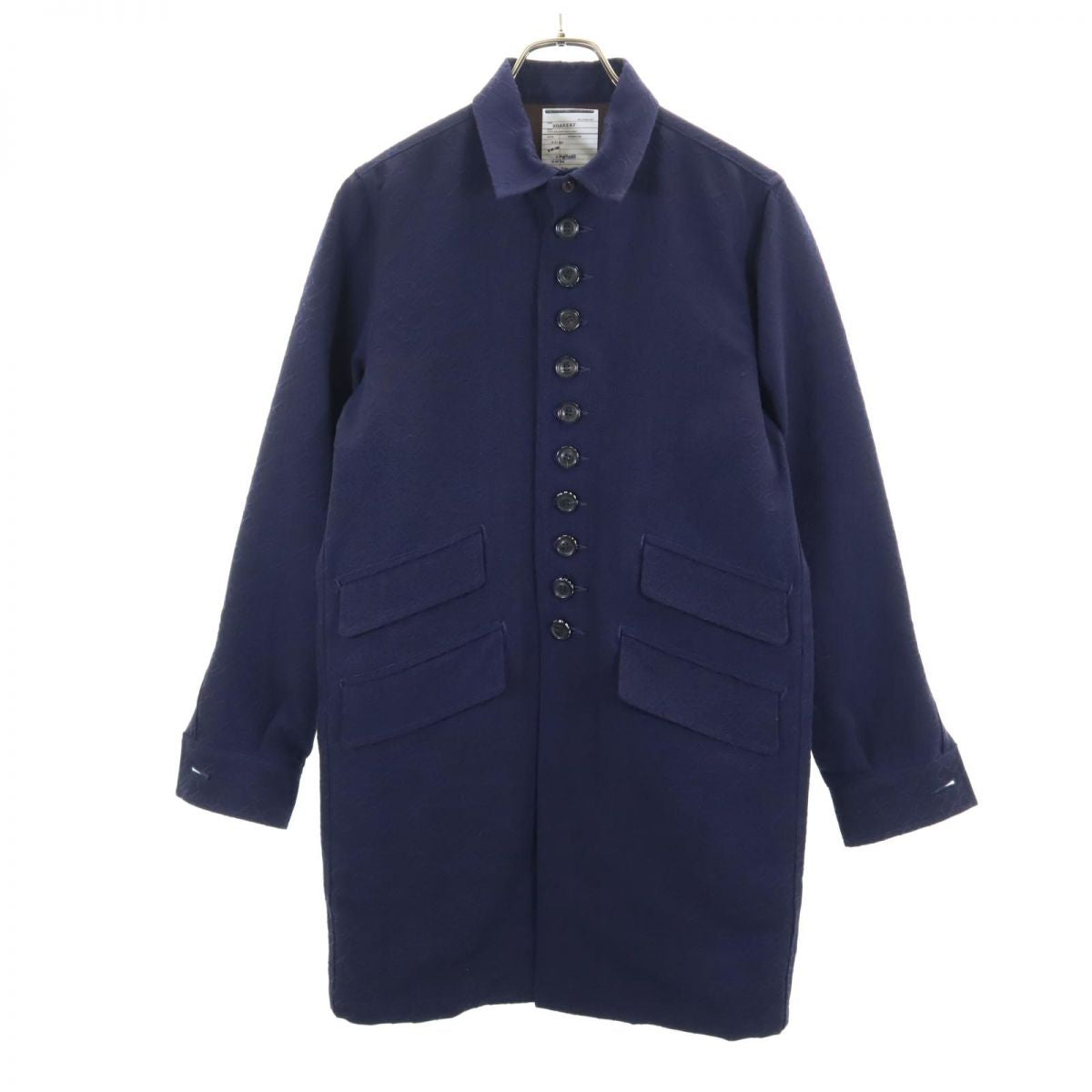 SHAREEF シャリーフ 日本製 ステンカラーコート 1 ネイビー メンズ