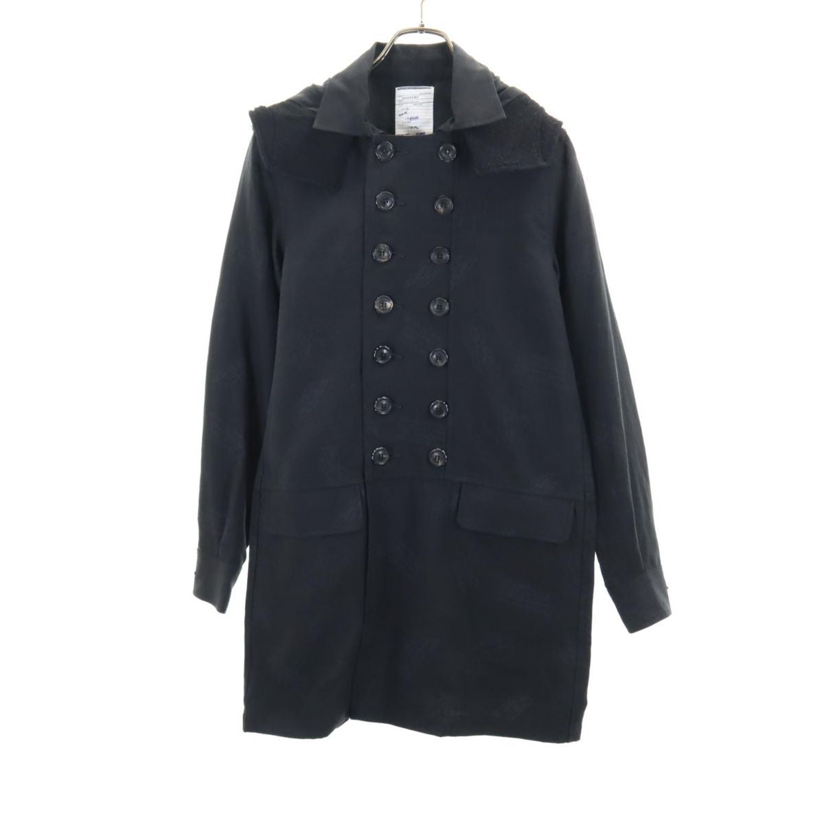 SHAREEF シャリーフ 日本製 リネン トレンチコート 2 黒 メンズ