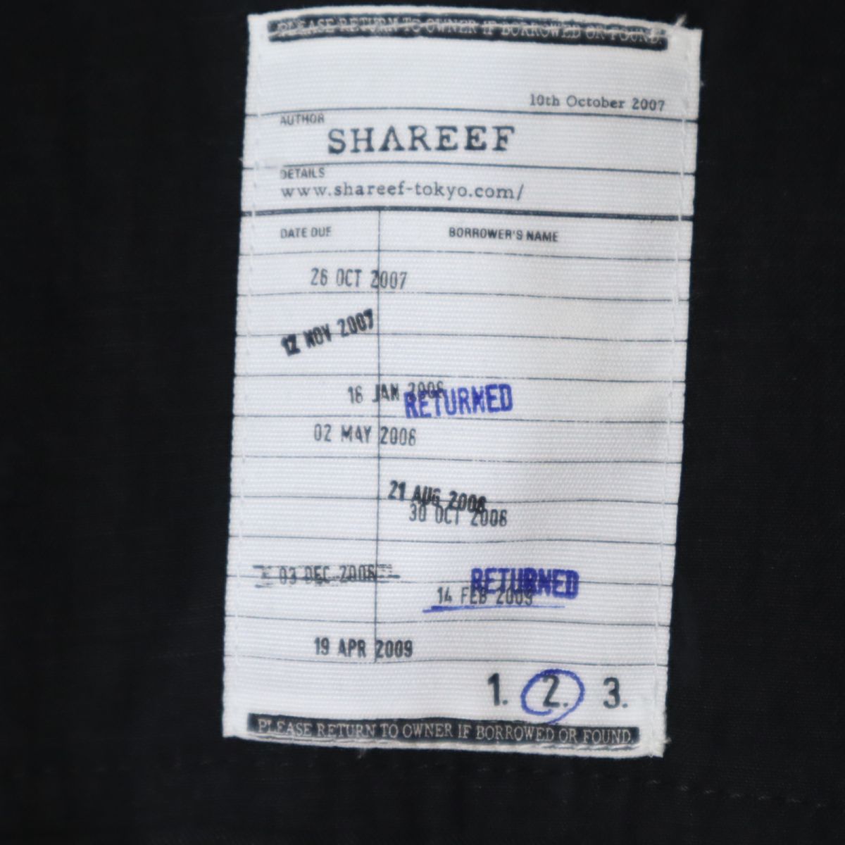 SHAREEF シャリーフ 日本製 リネン トレンチコート 2 黒 メンズ