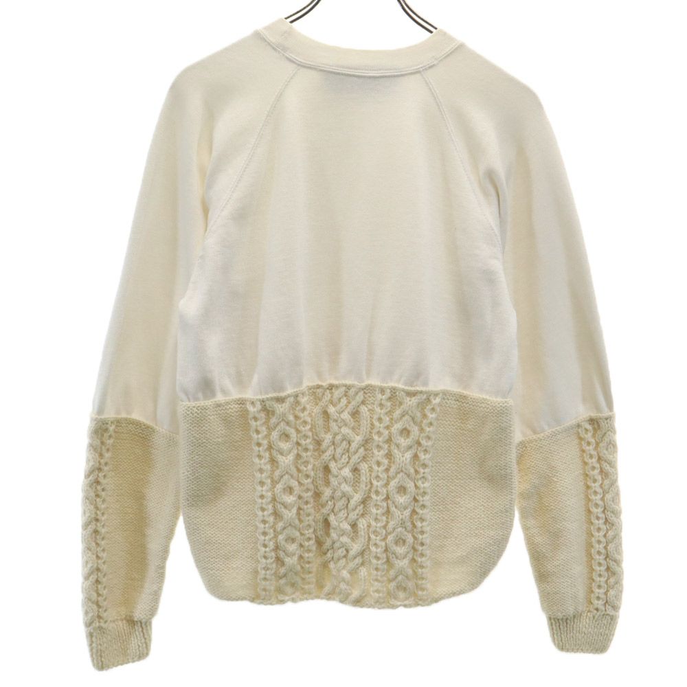 MICHAELA BUERGER ミカエラビュルガー 長袖 トレーナー 切替 スウェット ホワイト プルオーバー 裏起毛 レディース