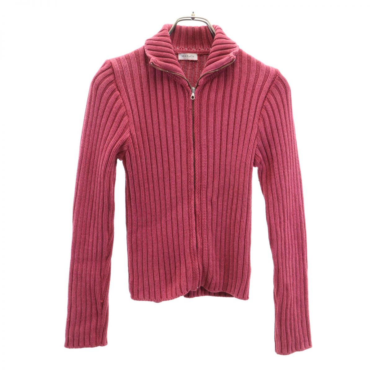 MAX&CO マックスアンドコー イタリア製 長袖 コットン ニットジャケット S ピンク レディース