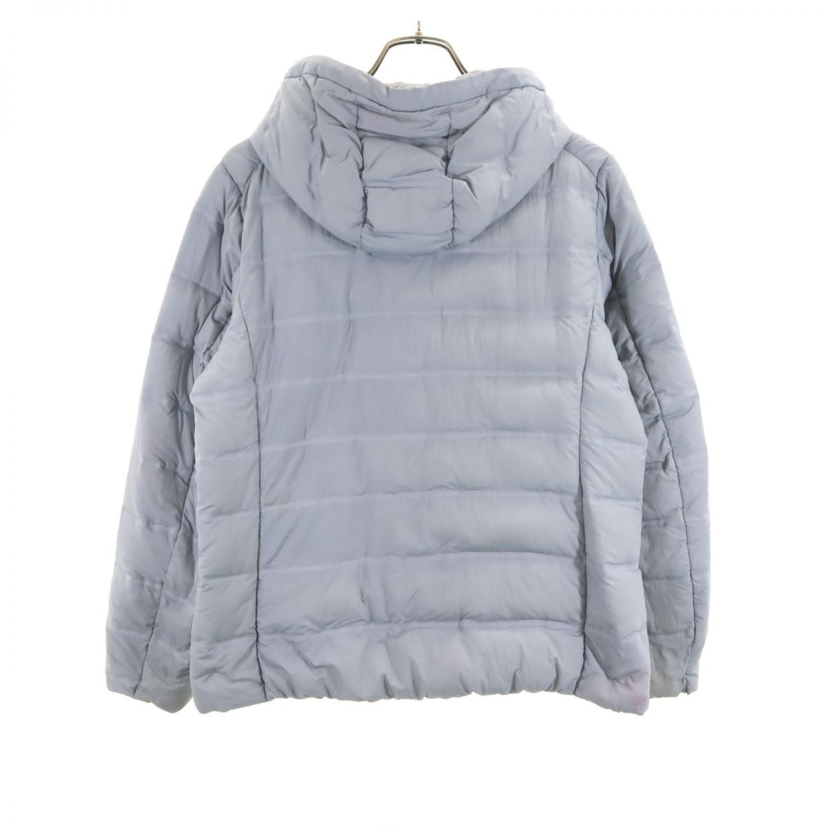 UNIQLO ユニクロ シームレス ウルトラライトダウンジャケット L グレー フード レディース