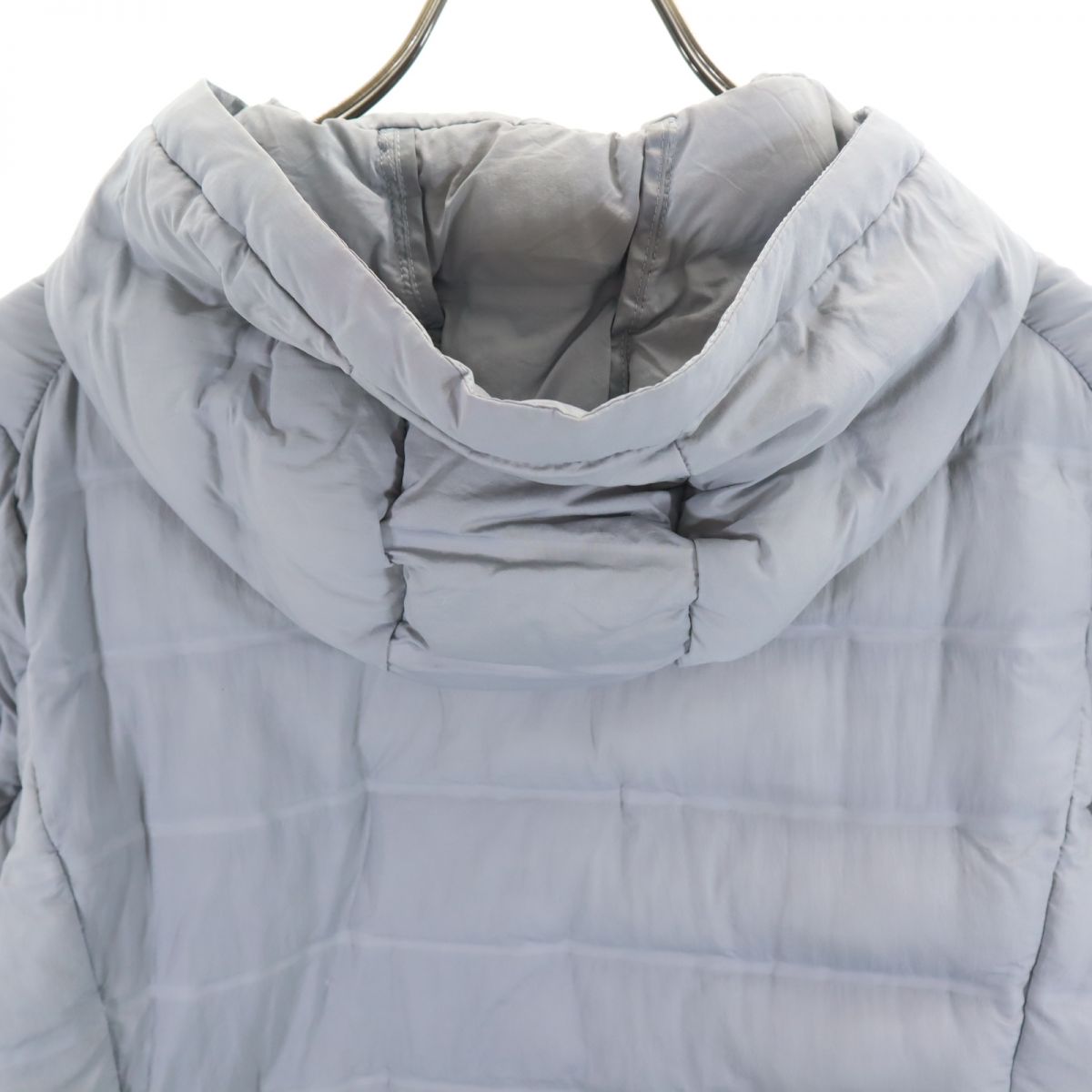 UNIQLO ユニクロ シームレス ウルトラライトダウンジャケット L グレー フード レディース