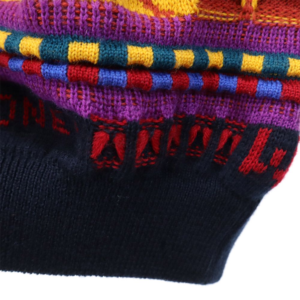 HYSPORT 90s ウール オールド 3Dニット 総柄 長袖 ニット カーディガン 12 メンズ