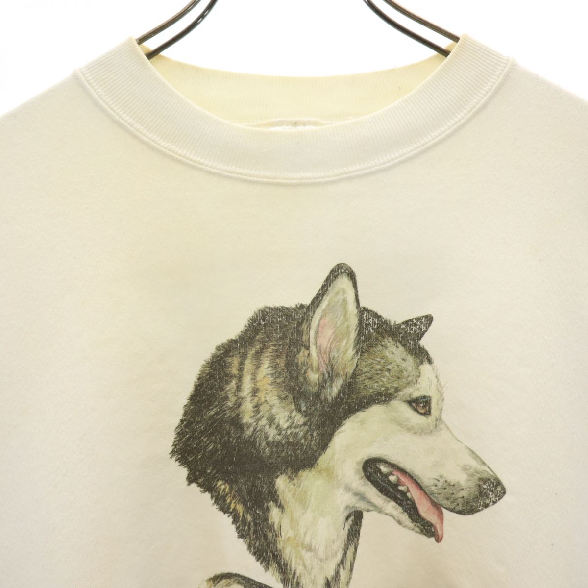 FRUIT OF THE LOOM フルーツオブザルーム 90s オールド 長袖 トレーナー XL ホワイト スウェット 裏起毛 メンズ