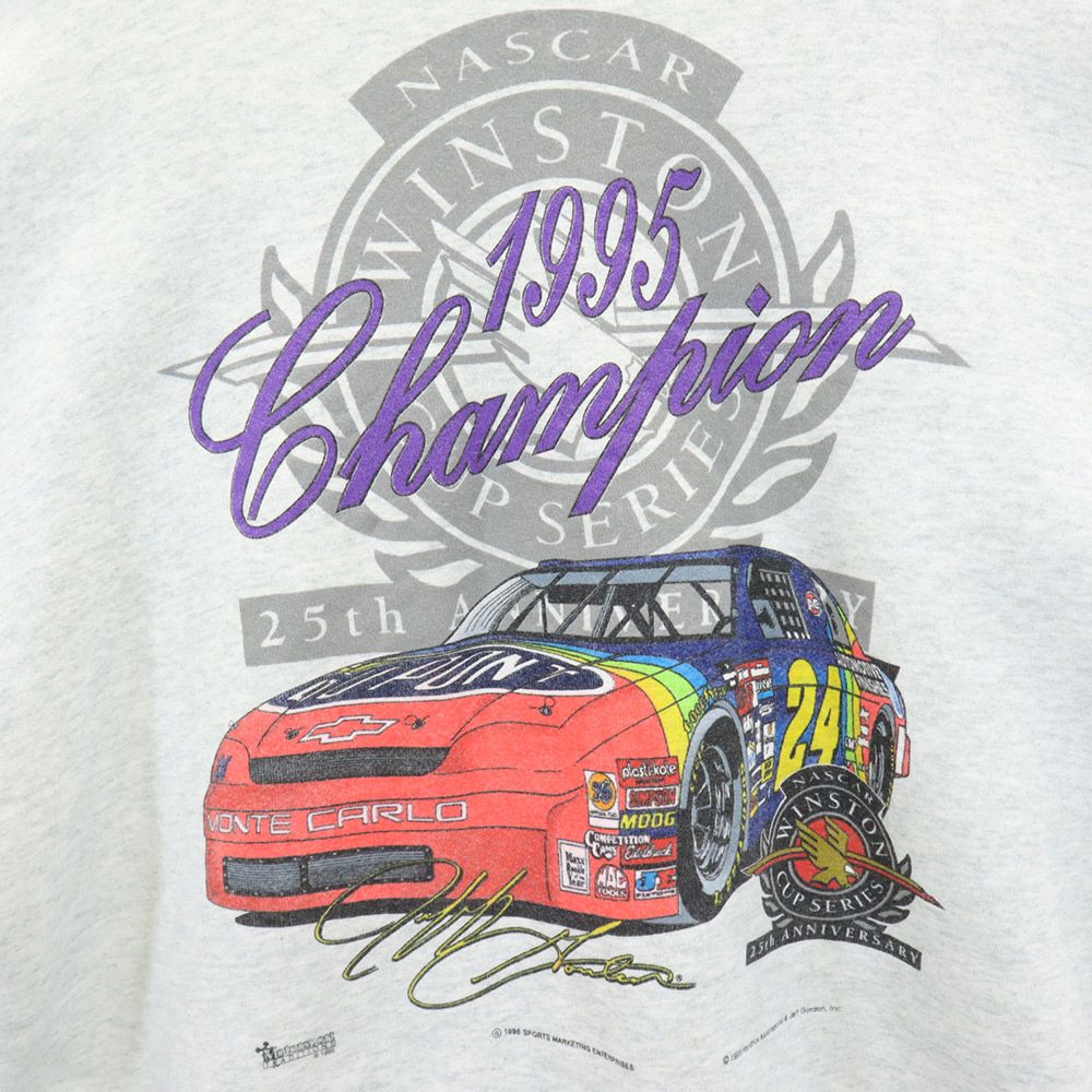 フルーツオブザルーム 90s オールド 両面プリント 長袖 スウェット トレーナー XL グレー FRUIT OF THE LOOM 裏起毛 メンズ