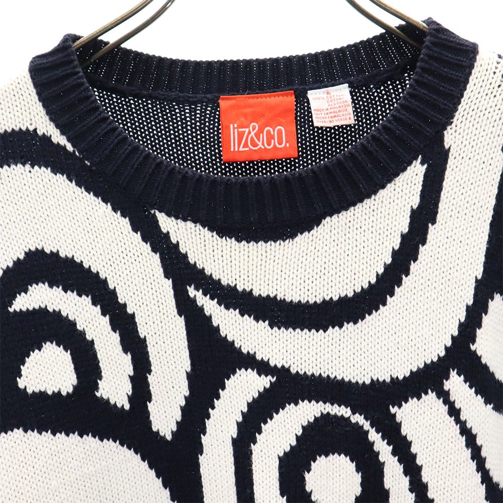 liz&co. 長袖 セーター S ブラック コットン ニット メンズ
