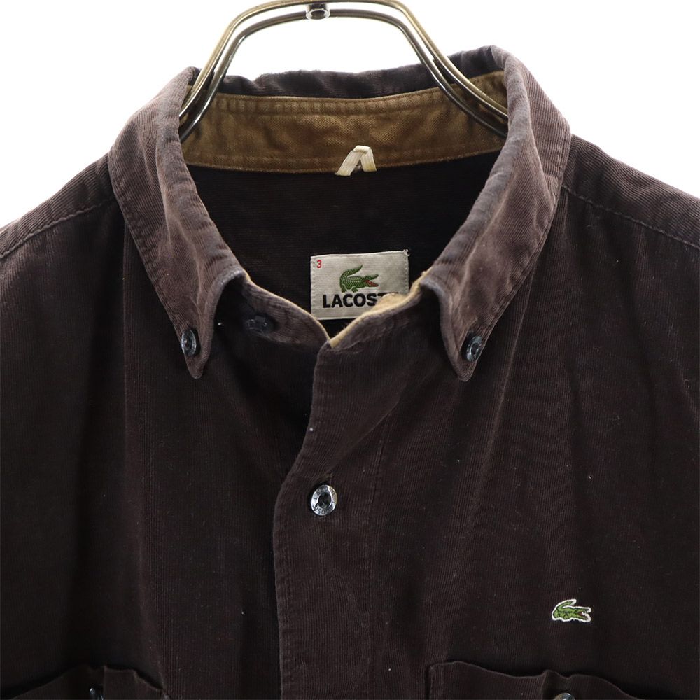 LACOSTE ラコステ 長袖 ボタンダウンシャツ 3 ブラウン メンズ