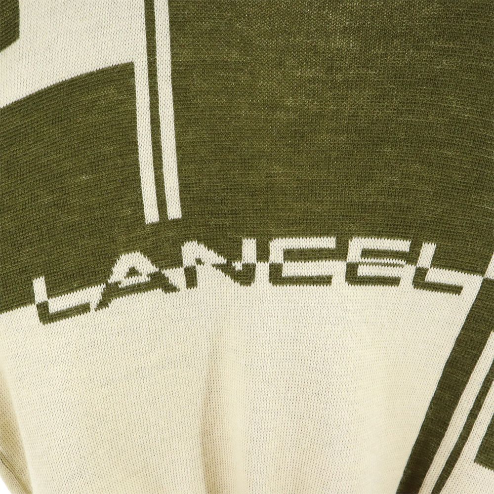 ランセル 長袖 ウール セーター M グリーン系 LANCEL ニット メンズ