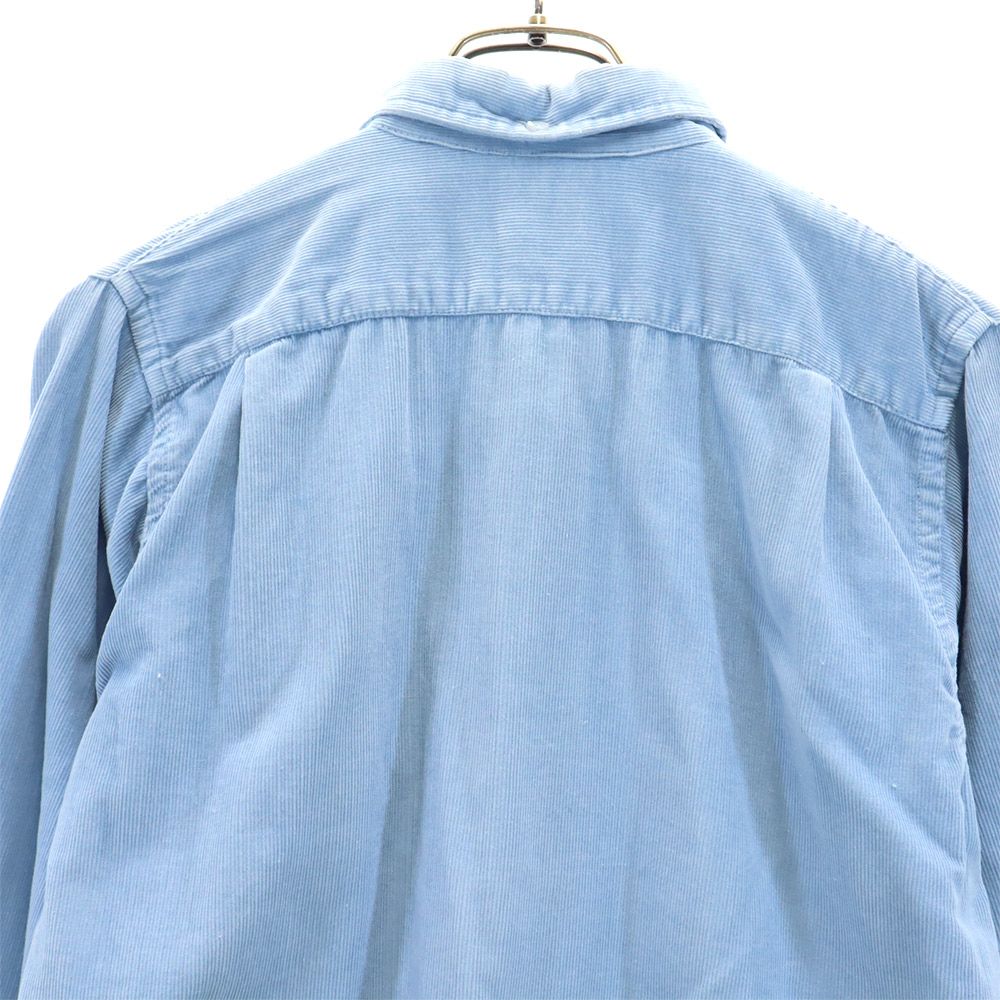 MONOGRAM WORK モノグラムワーク USA製 長袖 コーデュロイ ボタンダウンシャツ S 水色 レディース