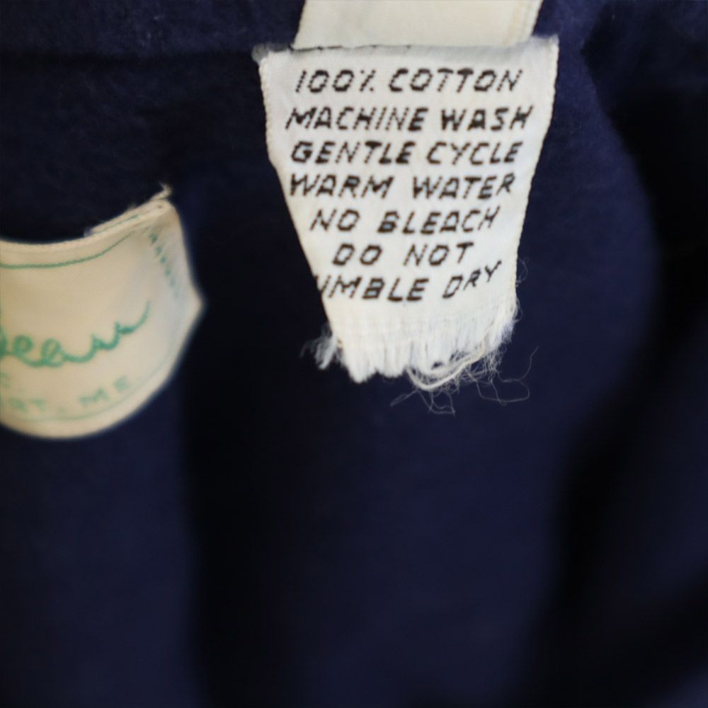 L.L.Bean エルエルビーン 70s ヴィンテージ 筆記体タグ モアシャツ 長袖 シャツ 12 ネイビー キッズ