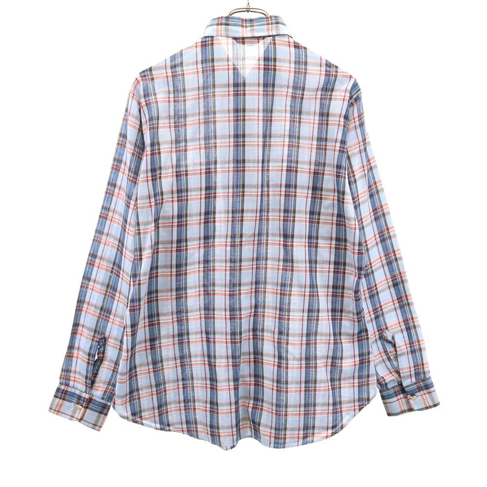 Levi's リーバイス 70s ヴィンテージ チェック柄 長袖 シャツ L ブルー メンズ