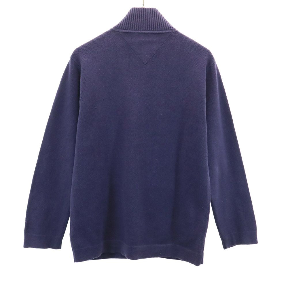 TOMMY HILFIGER トミーヒルフィガー 90s オールド フラッグタグ ニット ジャケット XS ネイビー メンズ