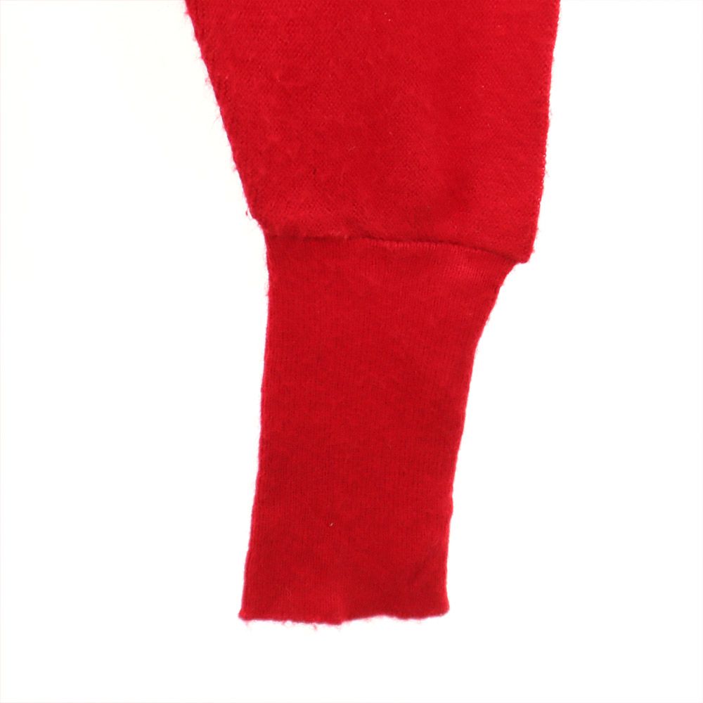 LACOSTE ラコステ 70s ヴィンテージ 糸巻タグ アイゾッド 長袖 Vネック セーター 2 レッド ニット メンズ