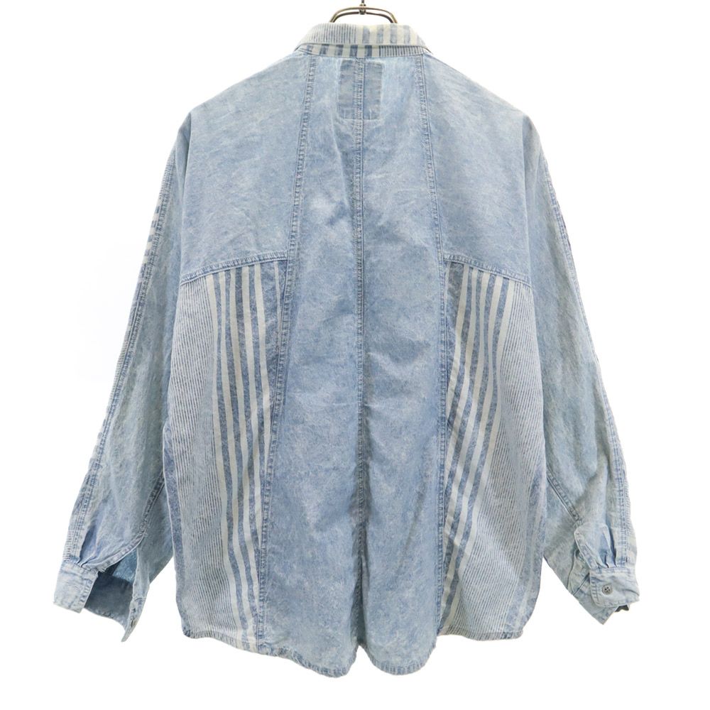 JCRDACHS STUDIO 80s 90s オールド デザイン 長袖 シャツ M ブルー系 レディース
