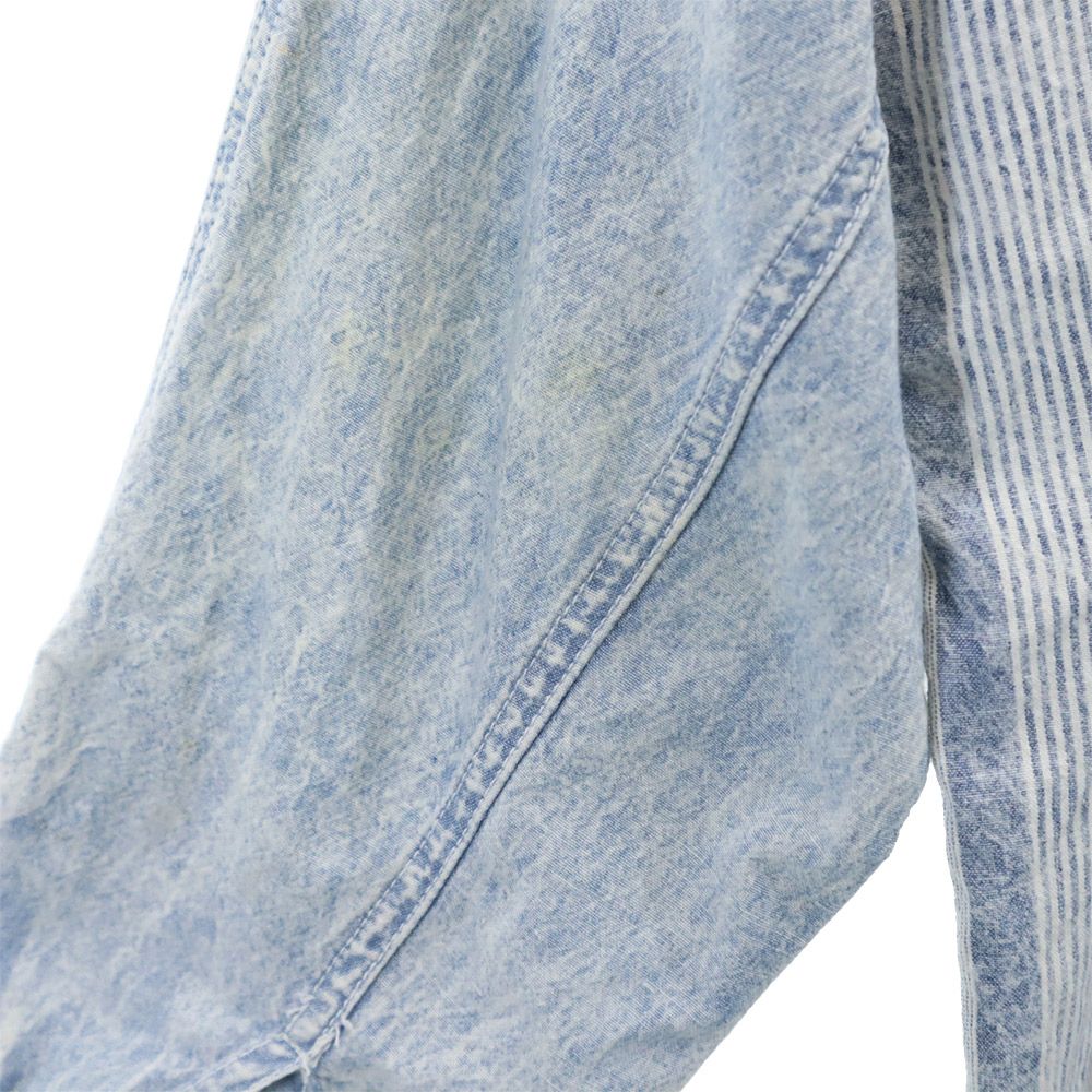 JCRDACHS STUDIO 80s 90s オールド デザイン 長袖 シャツ M ブルー系 レディース