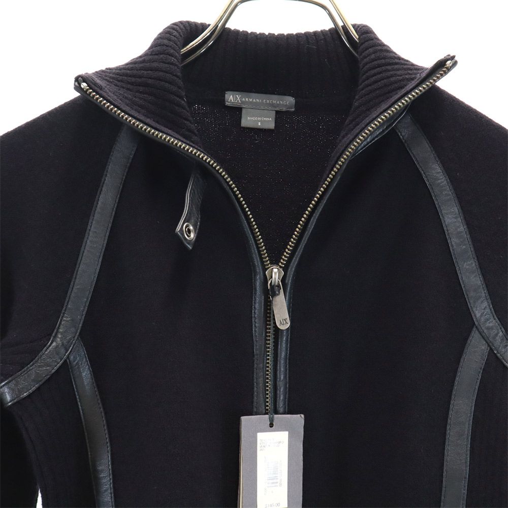 未使用 アルマーニエクスチェンジ ニットジャケット S ブラック ARMANI EXCHANGE レディース