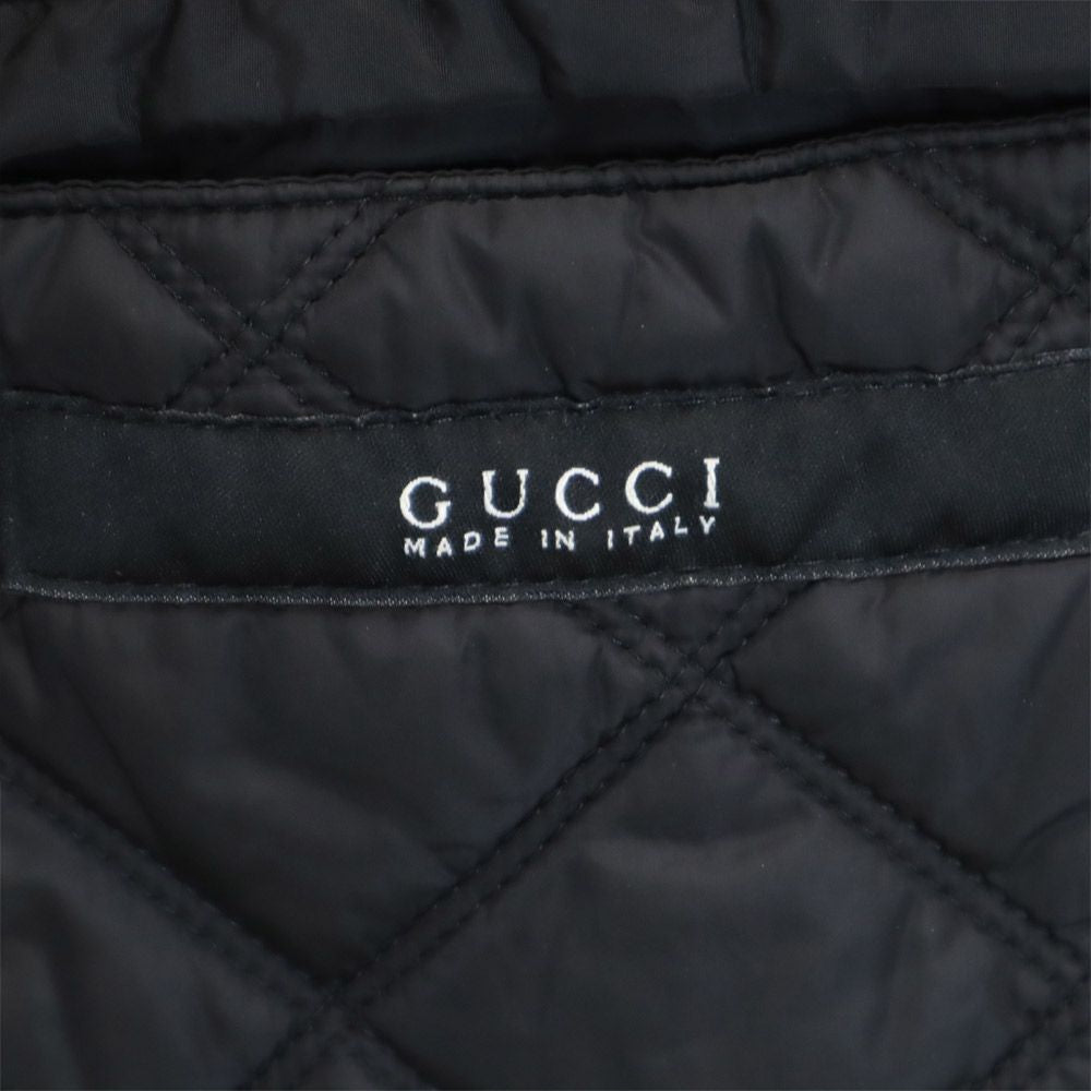 GUCCI グッチ イタリア製 キルティングジャケット 44 ブラック メンズ