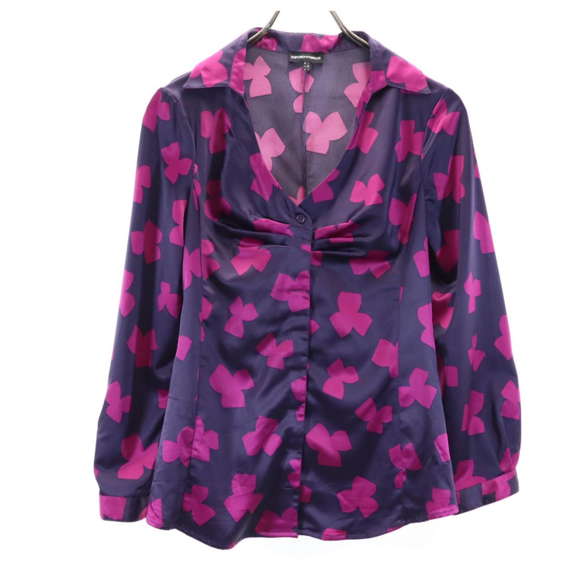 Emporio Armani エンポリオアルマーニ 長袖 シャツ 40 パープル系 レディース