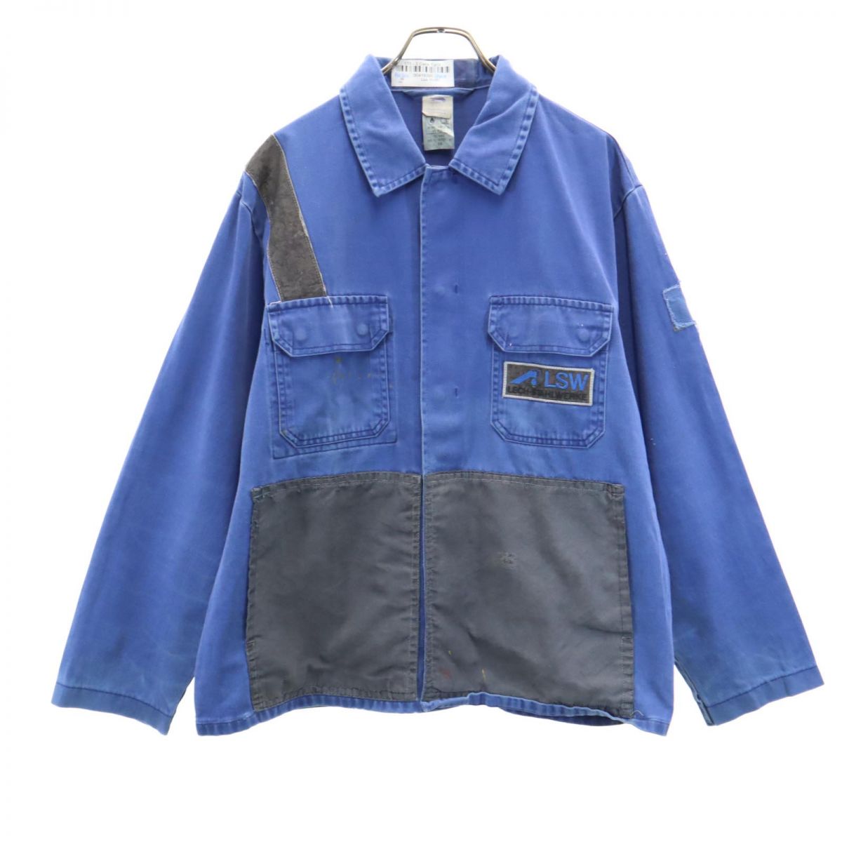 HBSCHOTZ 80s リフレクター ユーロワーク ヴィンテージ ワークジャケット 56 ブルー メンズ