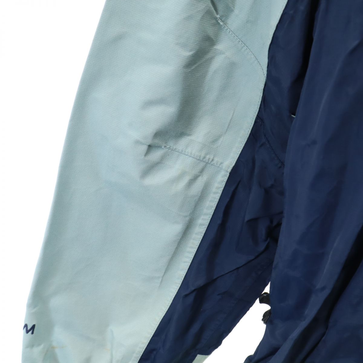 Columbia コロンビア アウトドア ナイロンジャケット L ネイビー×ブルー フード 裏メッシュ地 メンズ