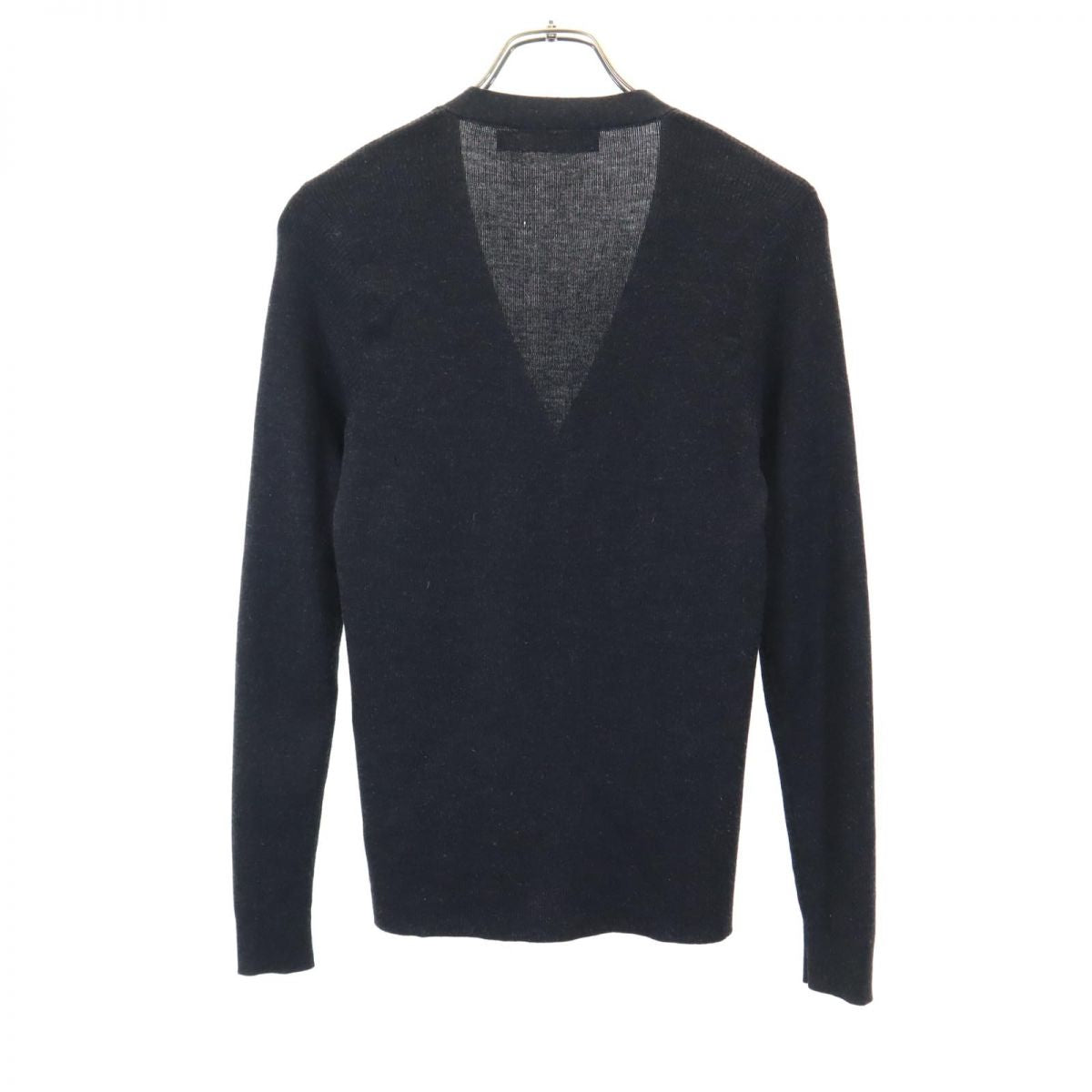 RALPH LAUREN ラルフローレン 長袖 Vネック ウール ニット カーディガン XS グレー系 レディース