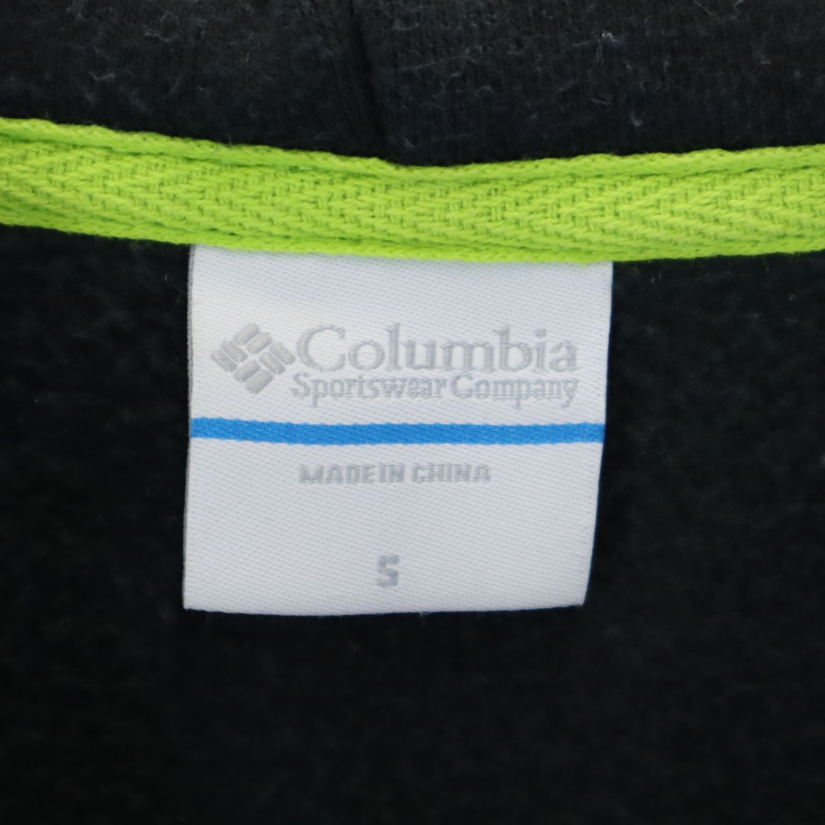 Columbia コロンビア アウトドア 長袖 ジップパーカー S 黒 裏起毛 メンズ