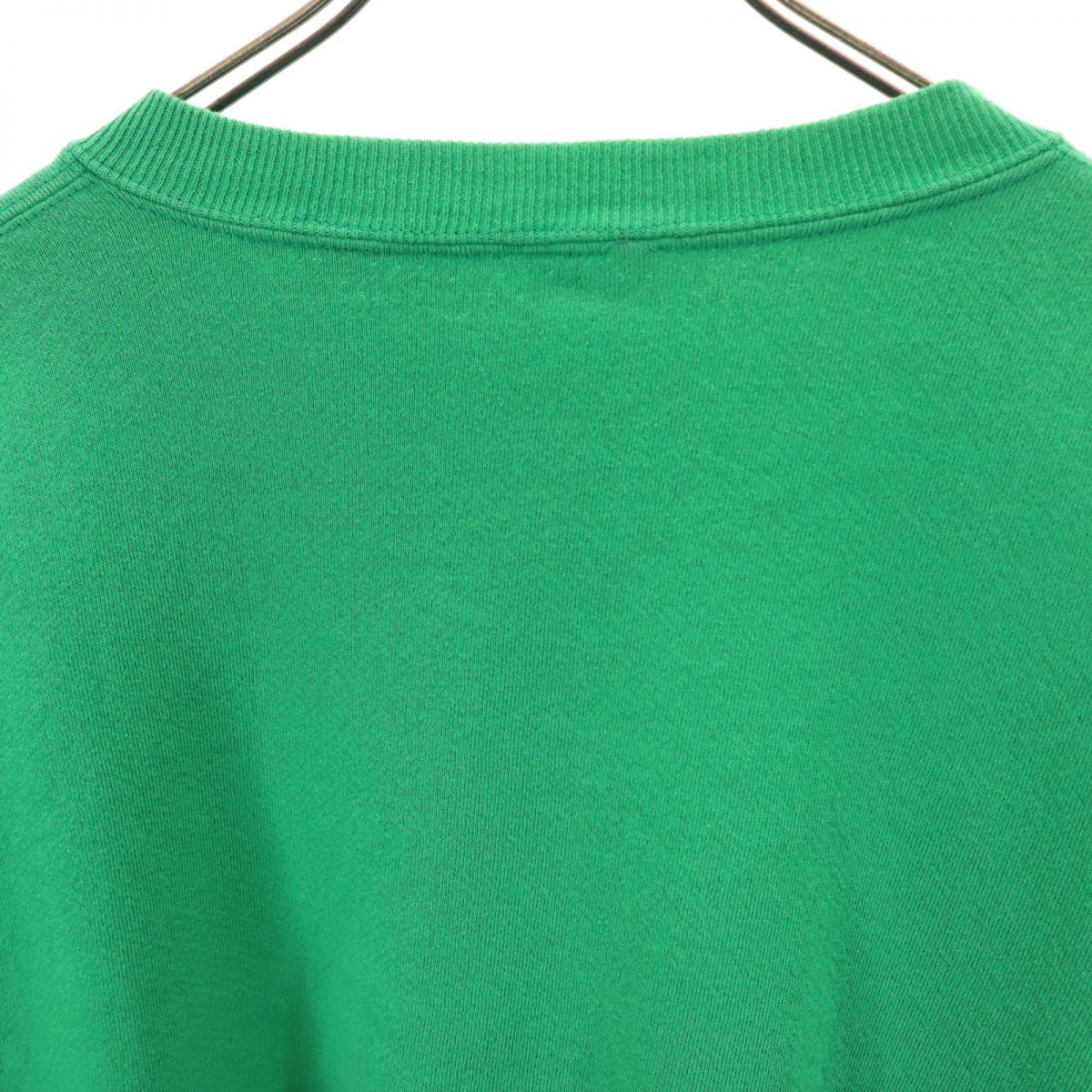 OLD オールド 90s プリント 長袖 トレーナー グリーン スウェット 裏起毛 メンズ