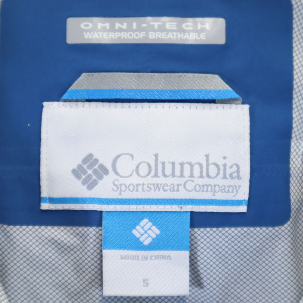 コロンビア アウトドア ナイロンジャケット S ブルー Columbia フード メンズ